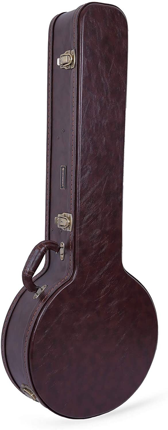 Crossrock Banjo Case, 5 String Resonator Banjo Box,Vintage Bluegrass Hardshell
