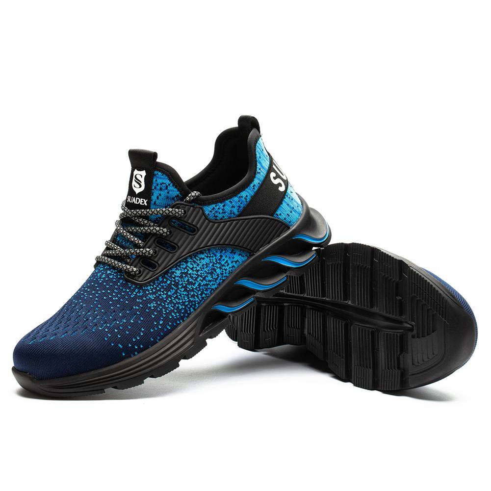 SUADEX Work Safety Shoes Steel Toe Sneakers Indestructible Composite Toe Blue US
