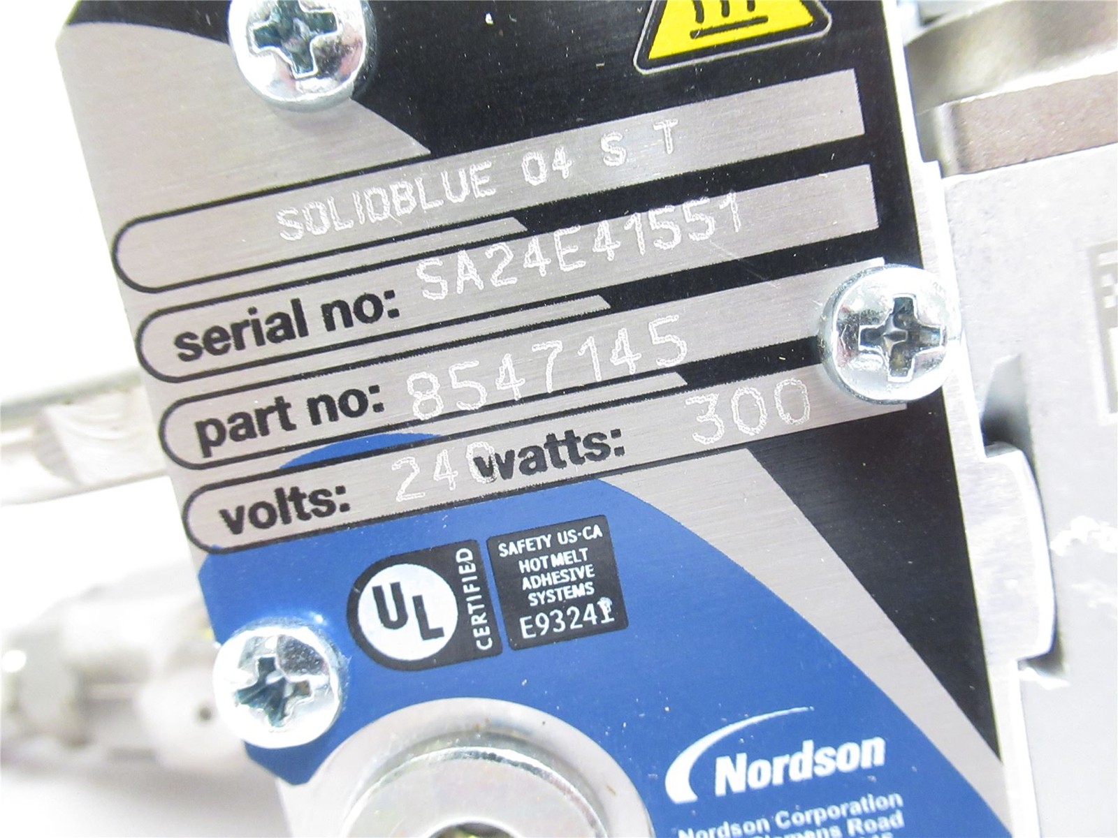 242638 New-No Box; Nordson 8547145 Hot Glue Gun Assembly; 24VAC; 300 Watts