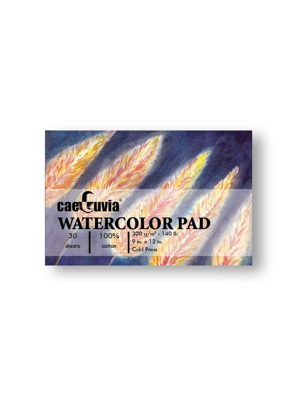 Caeluvia Cold Press 100% Cotton Watercolor Paper Pad 5.5*8.5, golden orange