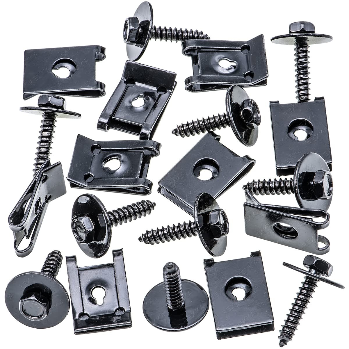 Rexka 10 Sets M4.2 Universal Fender Liner Engine Splash Shield Hex Head Screw &