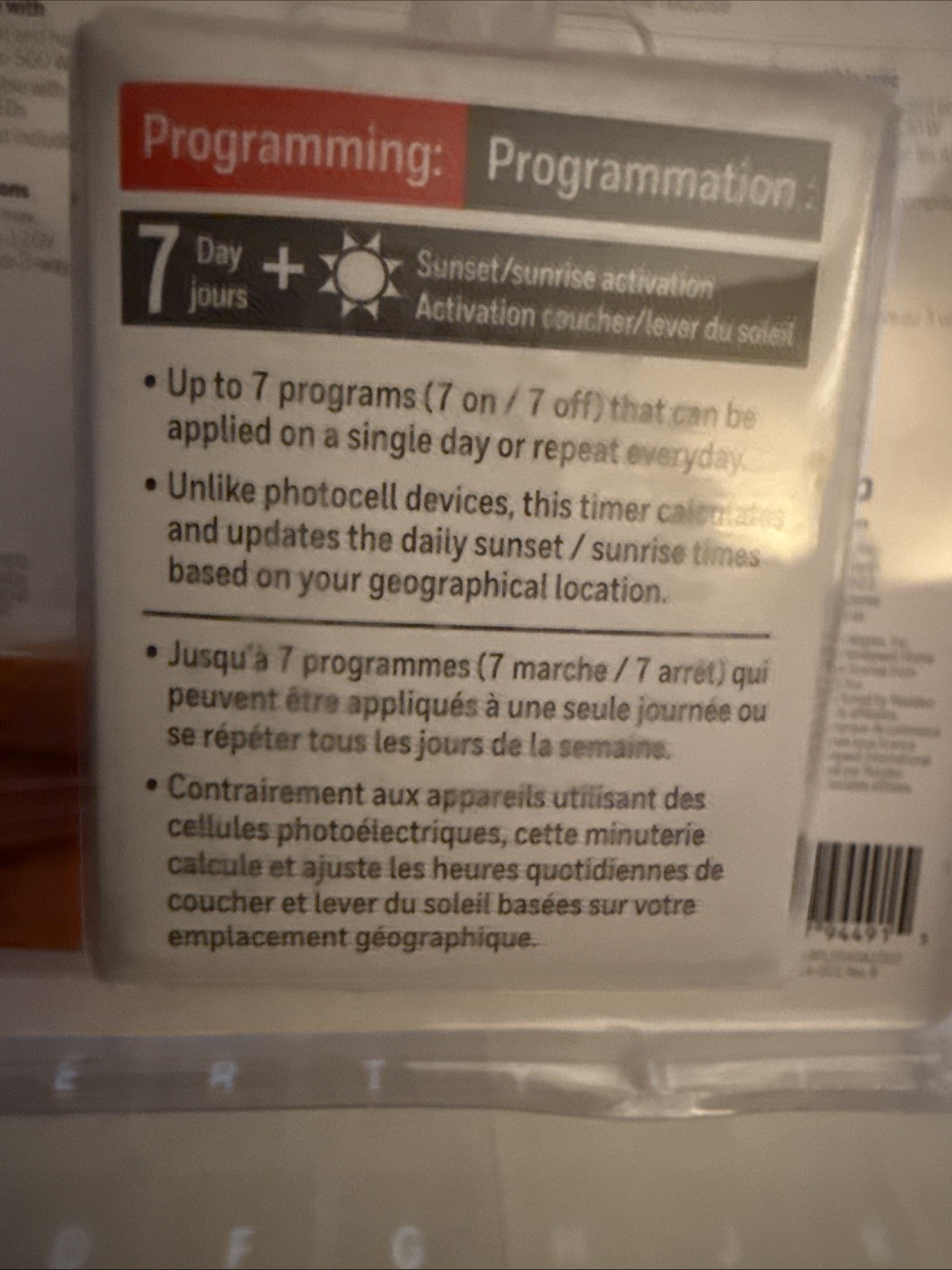 Honeywell 7-Day Solar Programmable Light Switch Timer. RPLS540A White. NEW SEAL