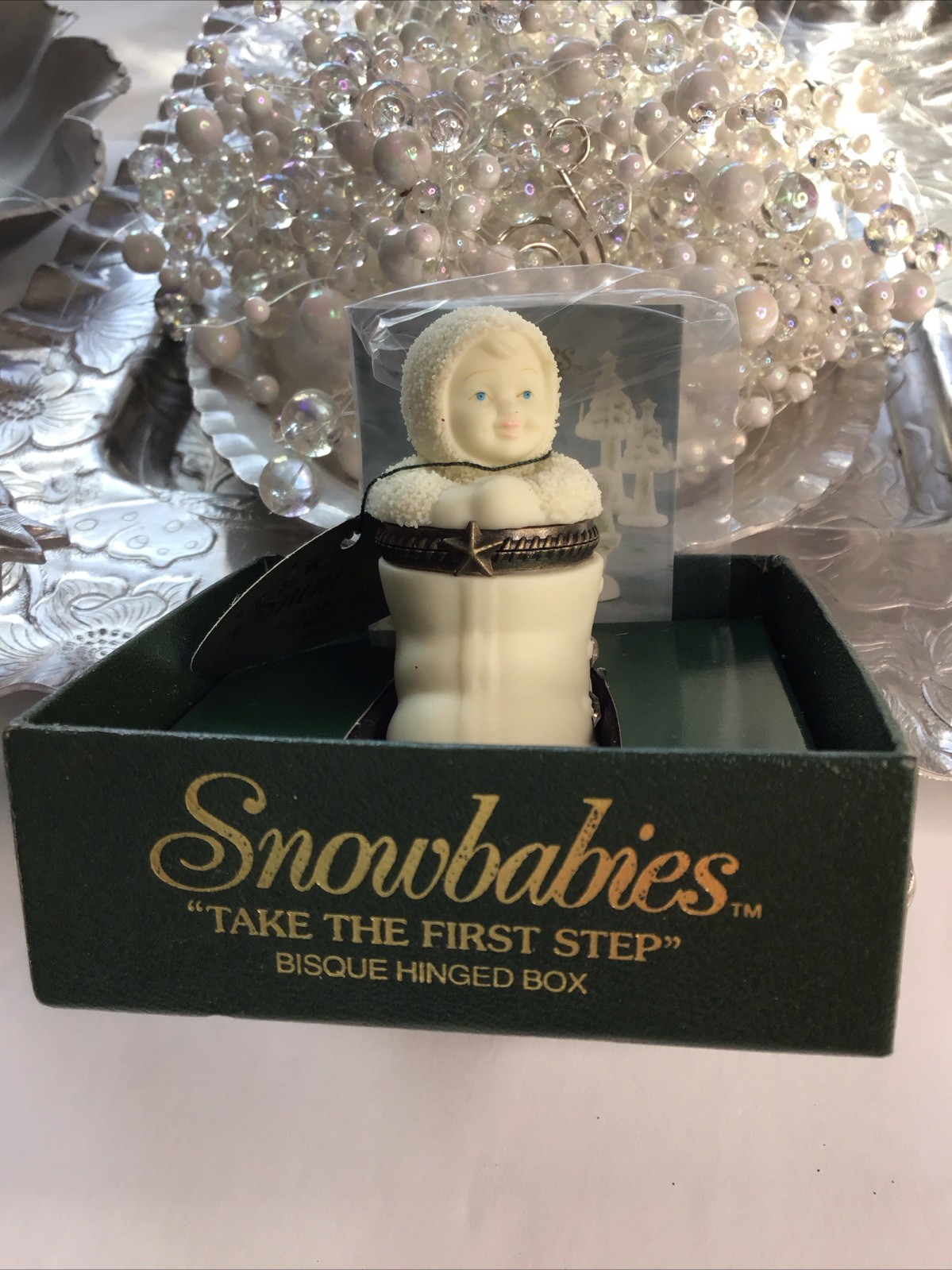 Snowbabies. Take The First Step. Hinged Trinket Box