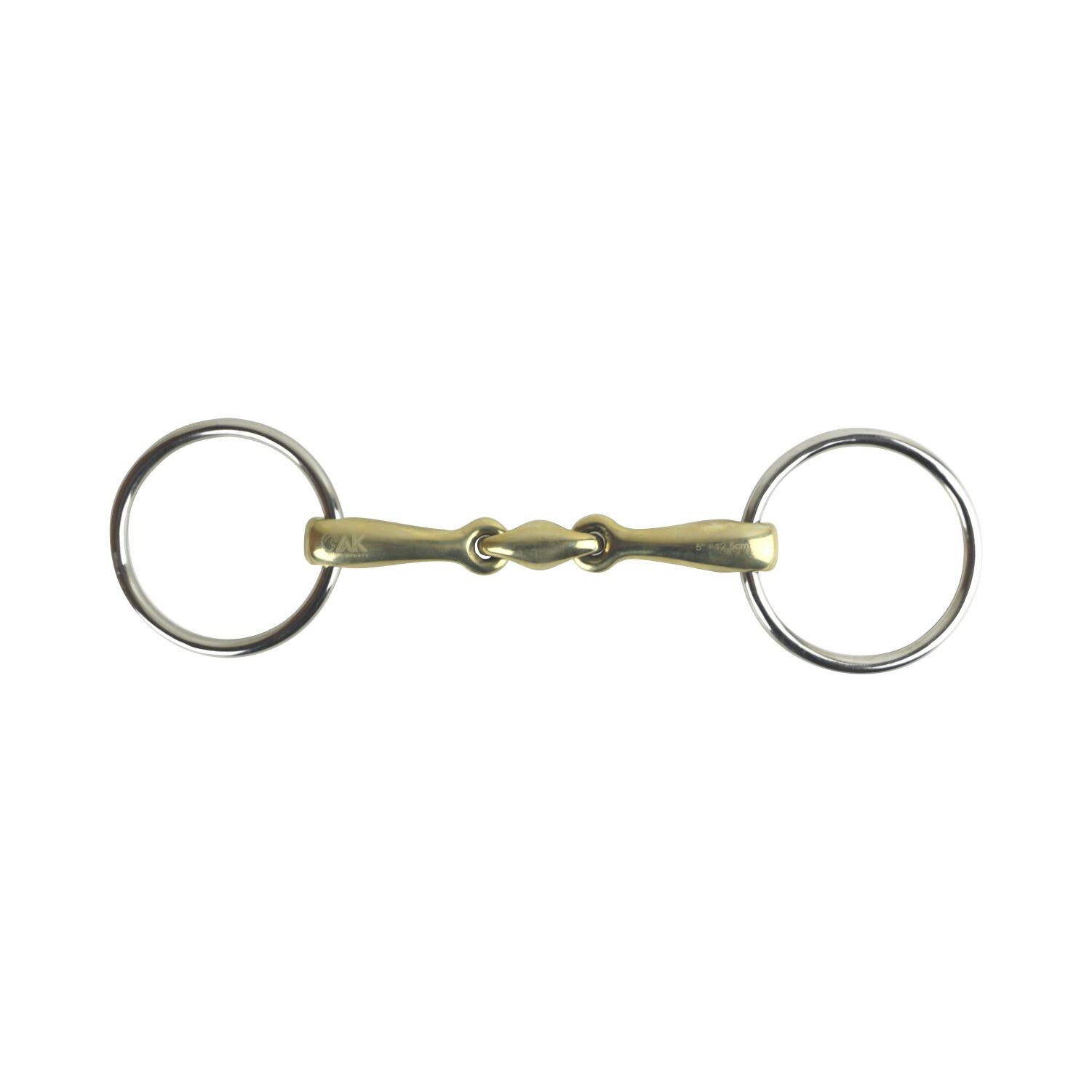 AK Loose Ring with Double Jointed Lozenge Horse Riding Bits in German Silver