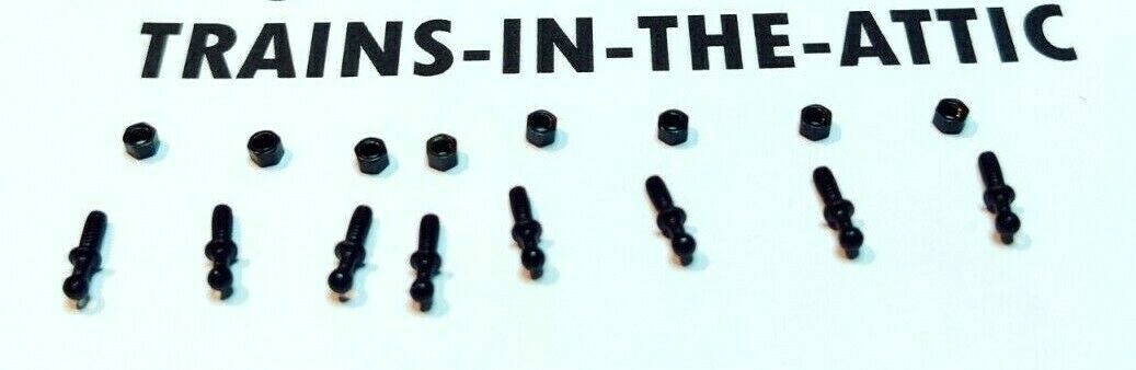 Lionel 700E HANDRAIL STANCHION & NUT BLACK ALSO 226E 8 EA  NEW MFG USA