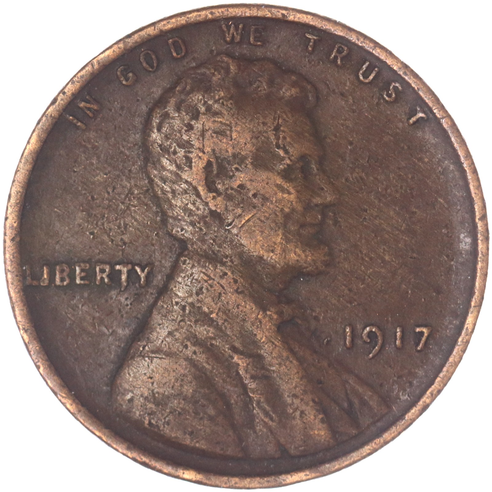 1917 (P) Lincoln Wheat Cent Fine Penny FN
