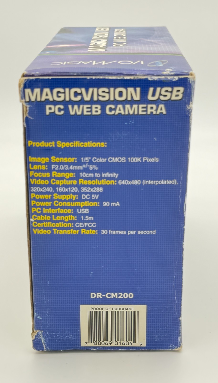 I/O Magic MagicVision USB PC Web Camera DR-CM200 Windows XP 98 Vintage