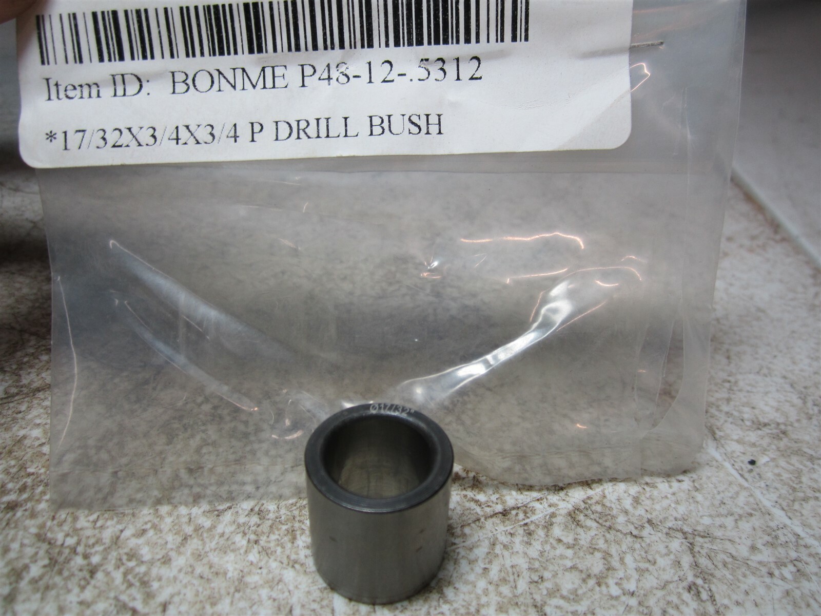 Boneham Metal P48-12-0.5312 17/32 x 3/4 x 3/4 Drill Bushing