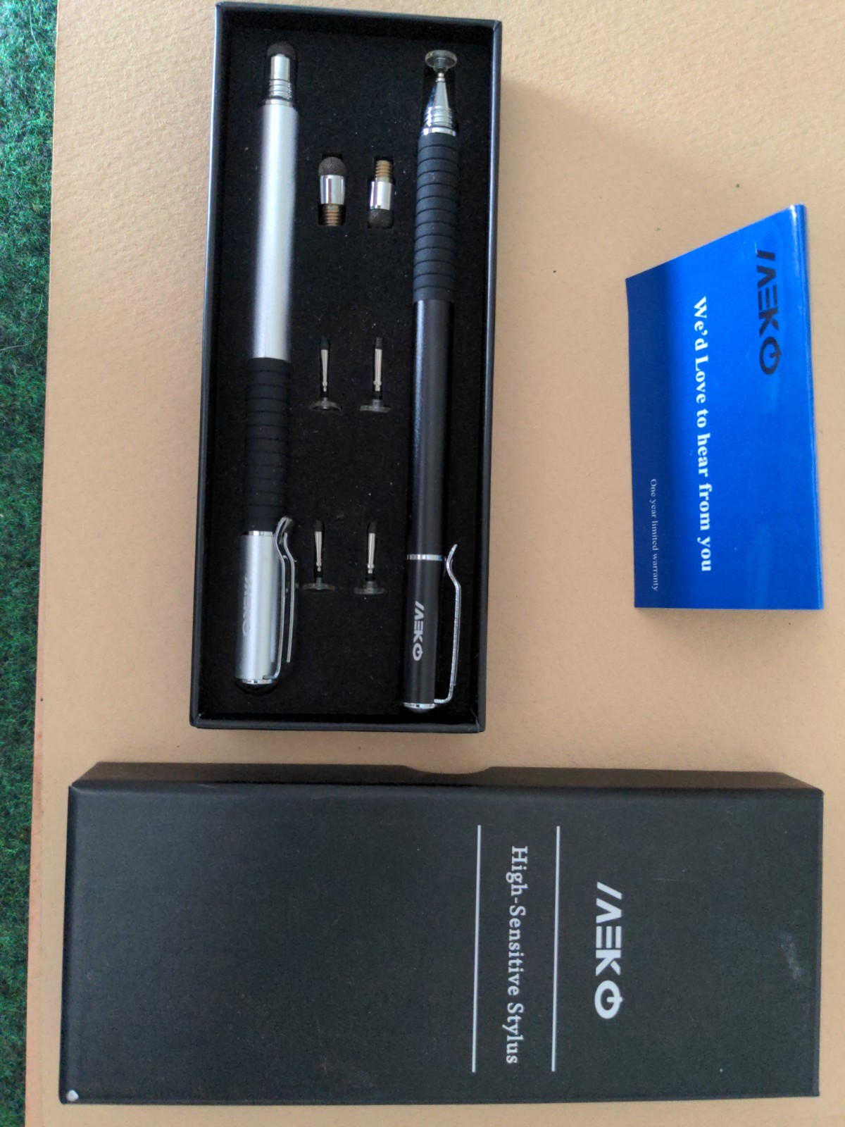 MEKO Universal CMK21DISCBB Disc Stylus Pen, Black - 2 Piece