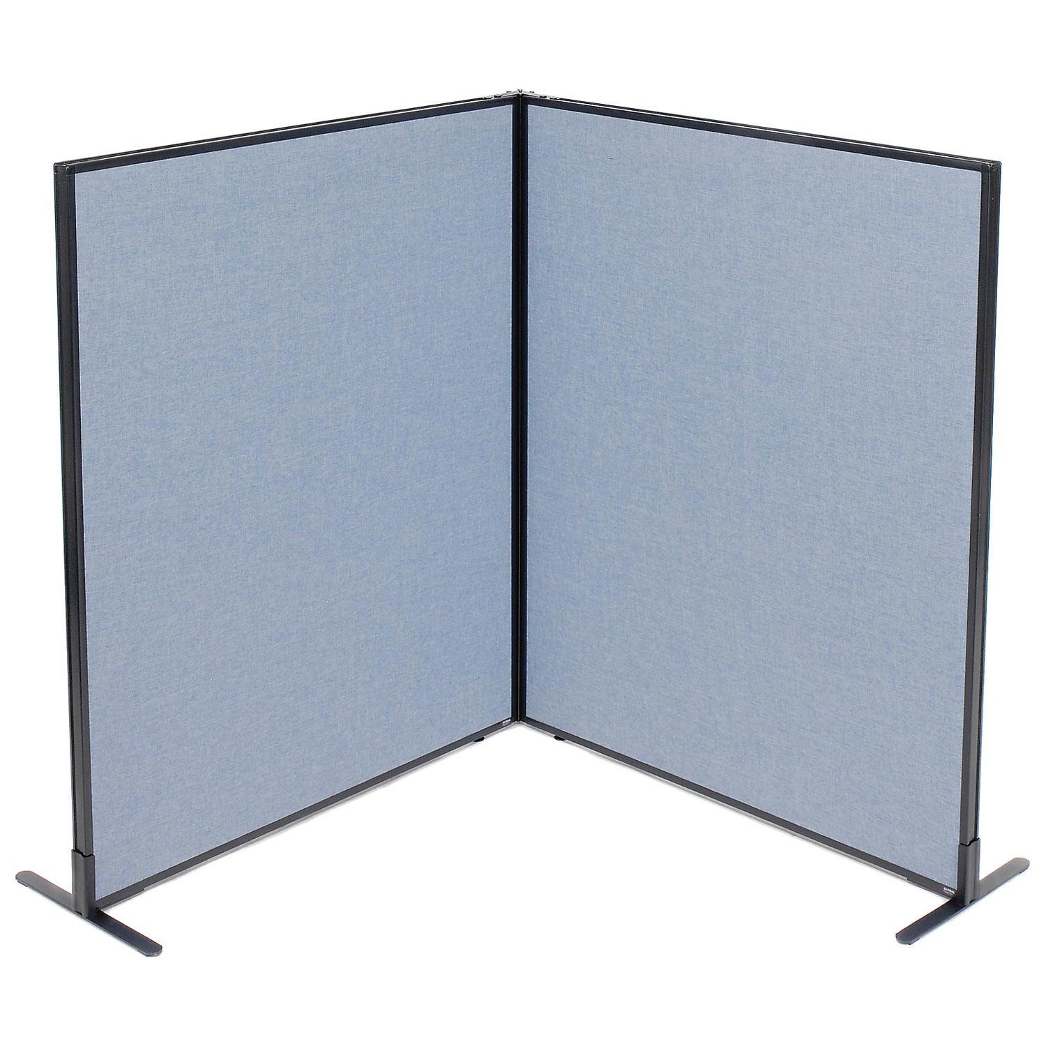 48-1/4"W x 60"H Freestanding 2-Panel Corner Room Divider Blue