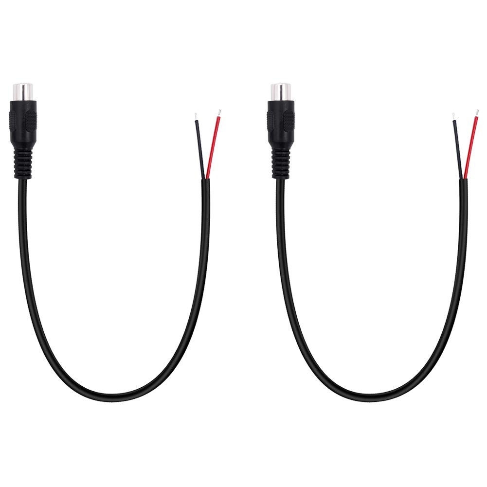 2-Pack RCA Female Plug to Speaker Wire Bare Wire Pigtail Connector Adapter Repai