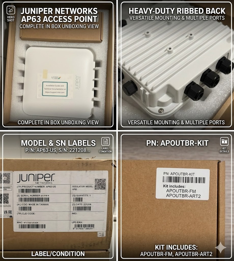 Juniper Mist AP63 Outdoor Wi-Fi 6 Access Point IP67 AI-Driven Cloud