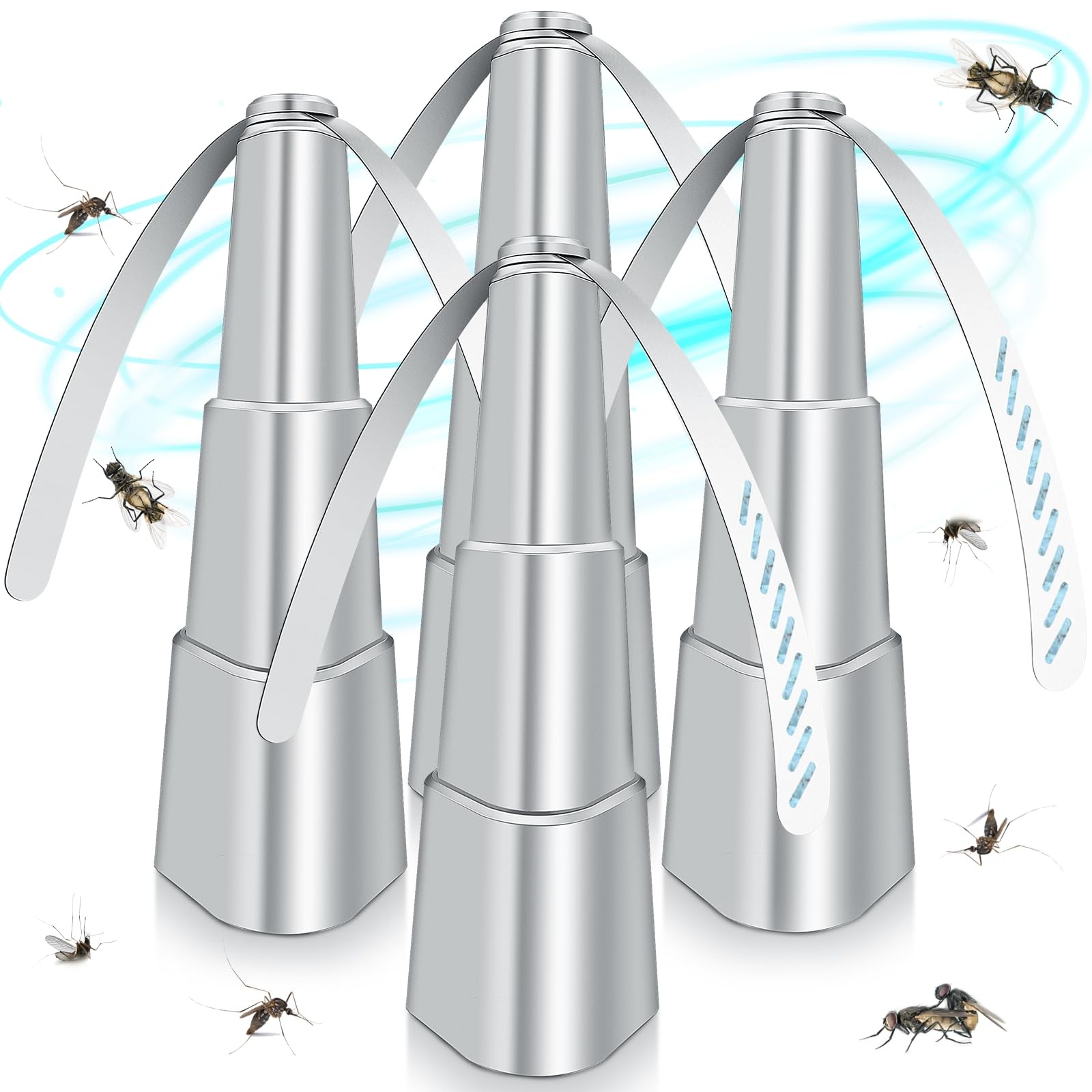 Fly Fans for Tables, Fly Repellent Fan Indoor Outdoor with Holographic Blades...
