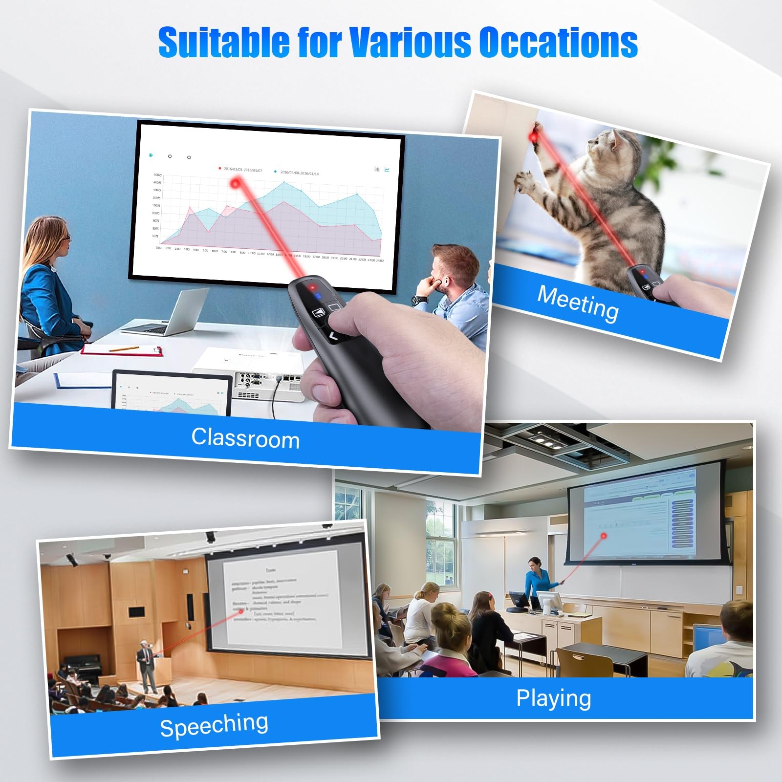 2-in-1 USB Type C Presentation Clicker, Clicker for PowerPoint Presentations,...