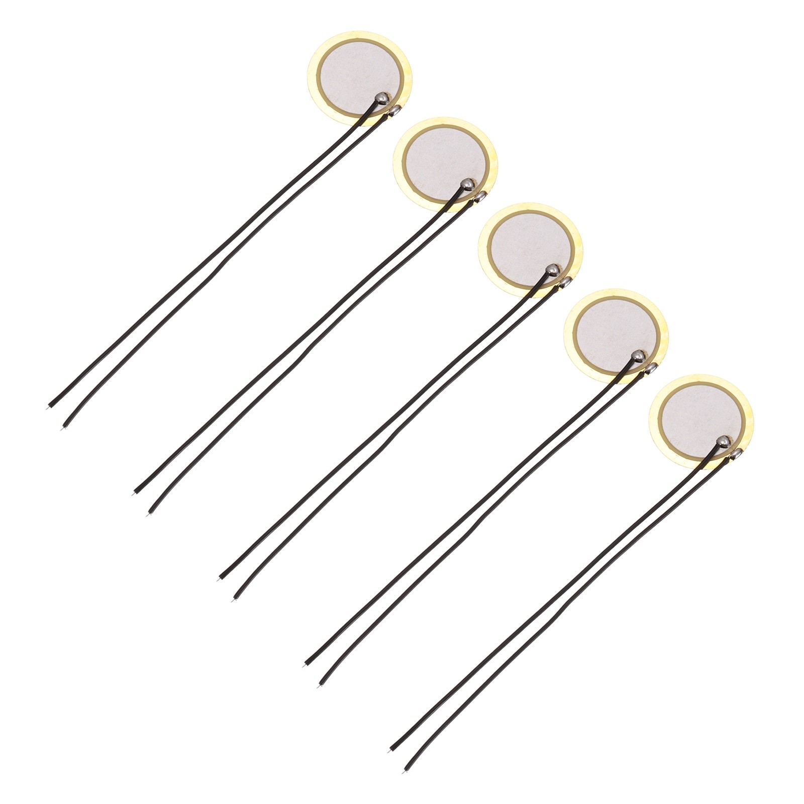 5Pcs Piezoelectric Discs 18mm Acoustic Pickup Transducer Microphones Trigger