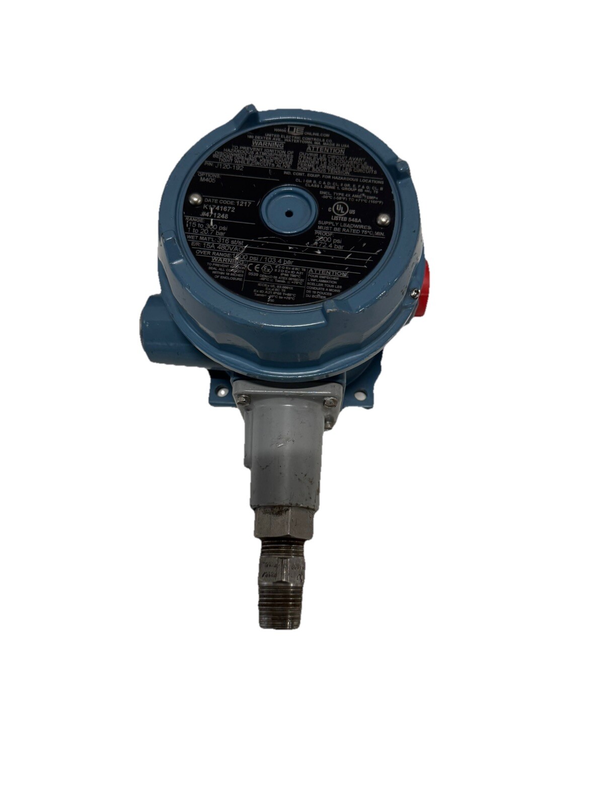UNITED ELECTRIC CONTROLS J120-192 / J120192