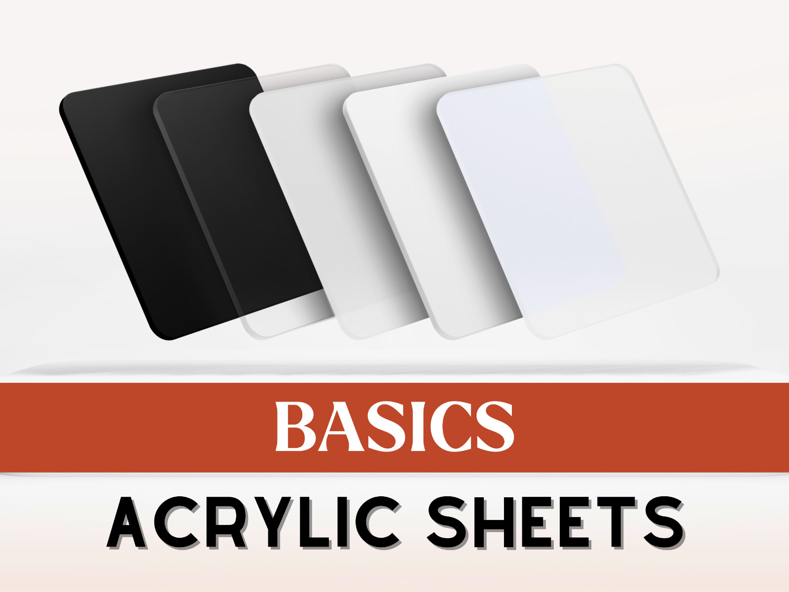 Pastel Acrylic Sheet | Plexiglass | 1/8" Thick – Assorted Colors 12x19