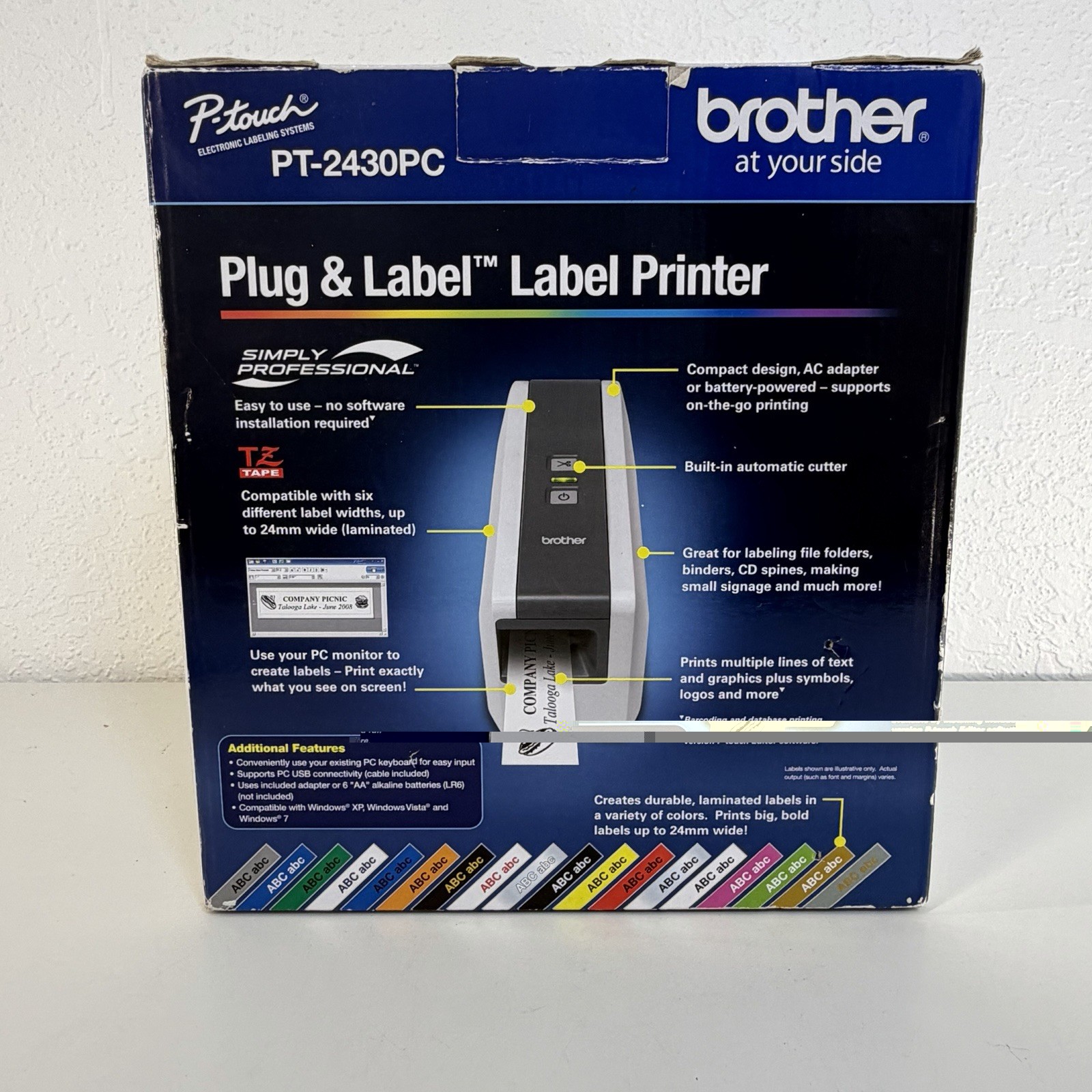 Brother PT-2430PC PC-Connectable Label Maker with Auto Cutter New