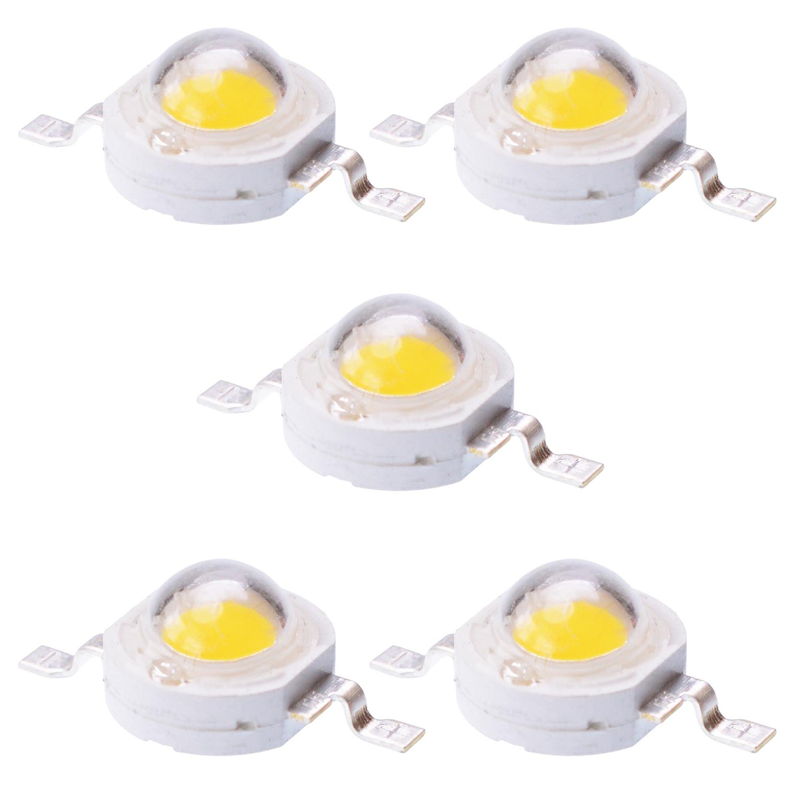 5 x Warm White 3W High Power LED Chip 240lm