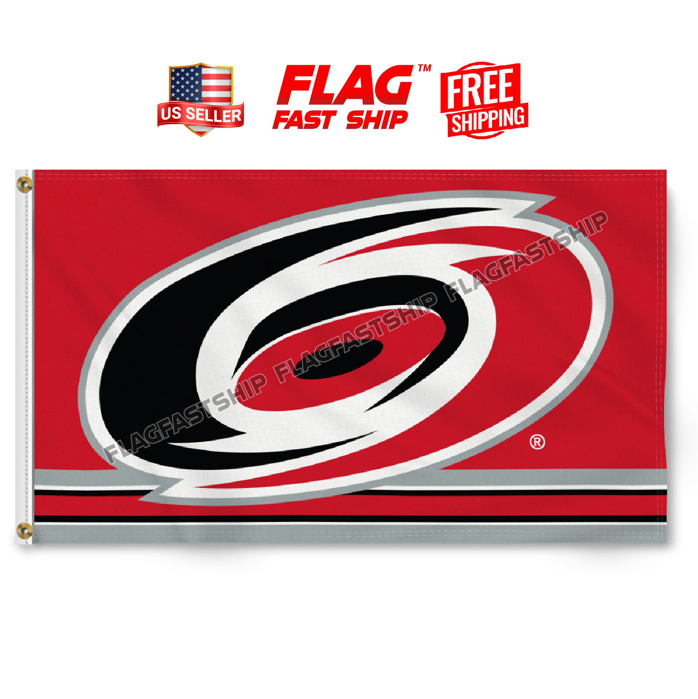 Carolina Hurricanes Flag 3'x5 Ft Logo Banner Hockey-NHL New Fast FREE Shipping
