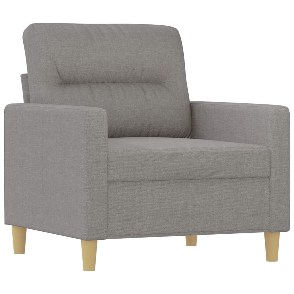 Sofa Chair Light Gray 100% Polyester, Metal, Plywood 23.6 in wide