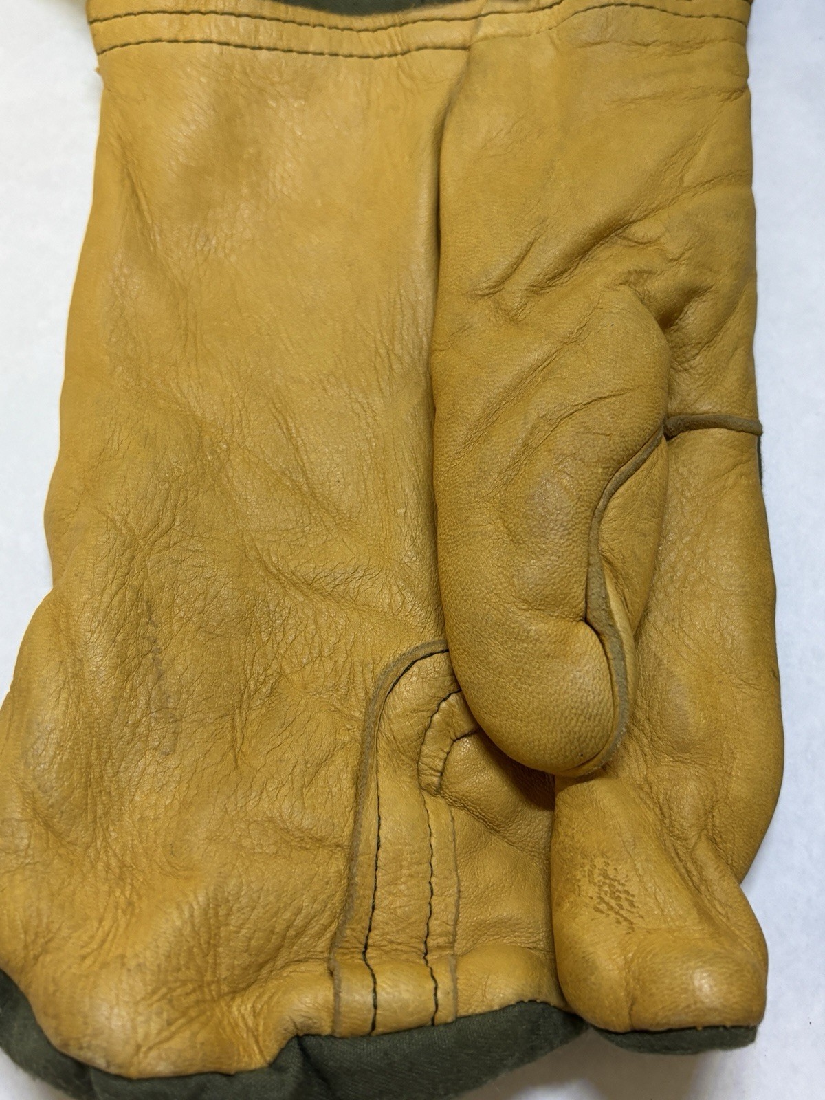 US Military M-1965 Mitten Shells Cold Weather Trigger Finger Leather Large