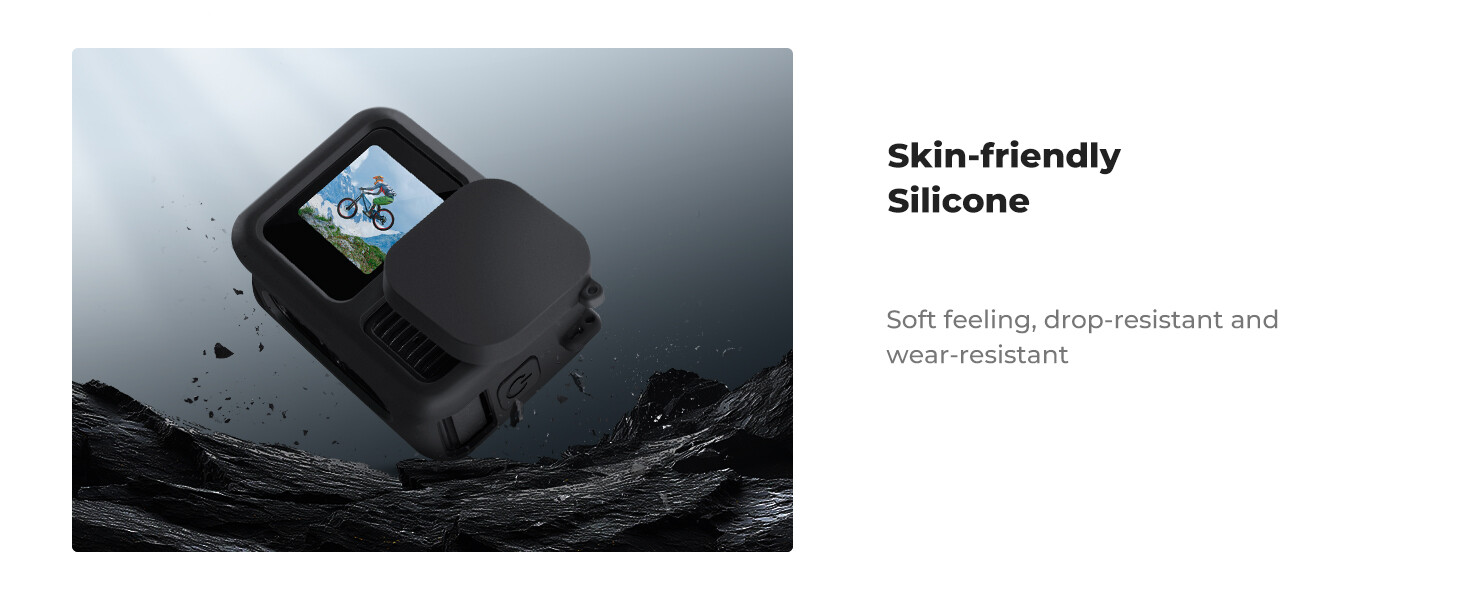 K&F Concept Silicone Protective Case Set Screen Protector for GOPRO Hero 13