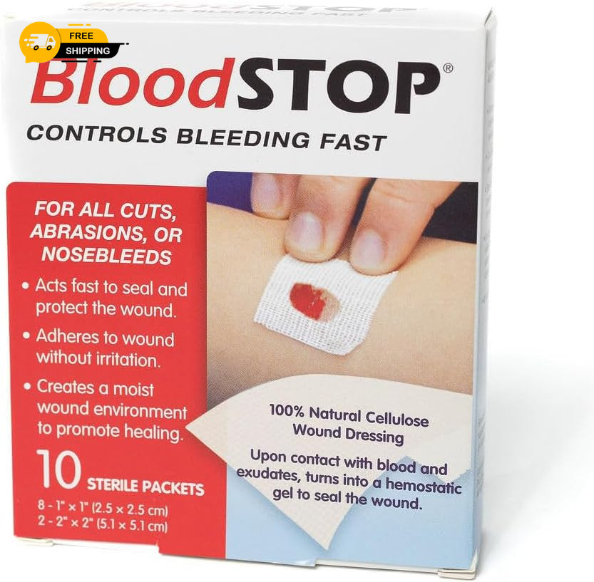Bloodstop Hemostatic Gauze Controls Bleeding Fast10 Count