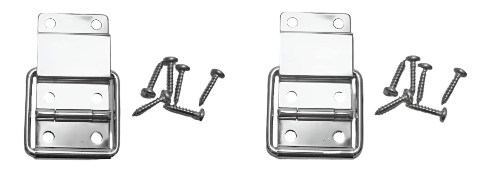 One Pair Penn Elcom Small Stop Hinge with Screws- Nickle Finish - P1990N