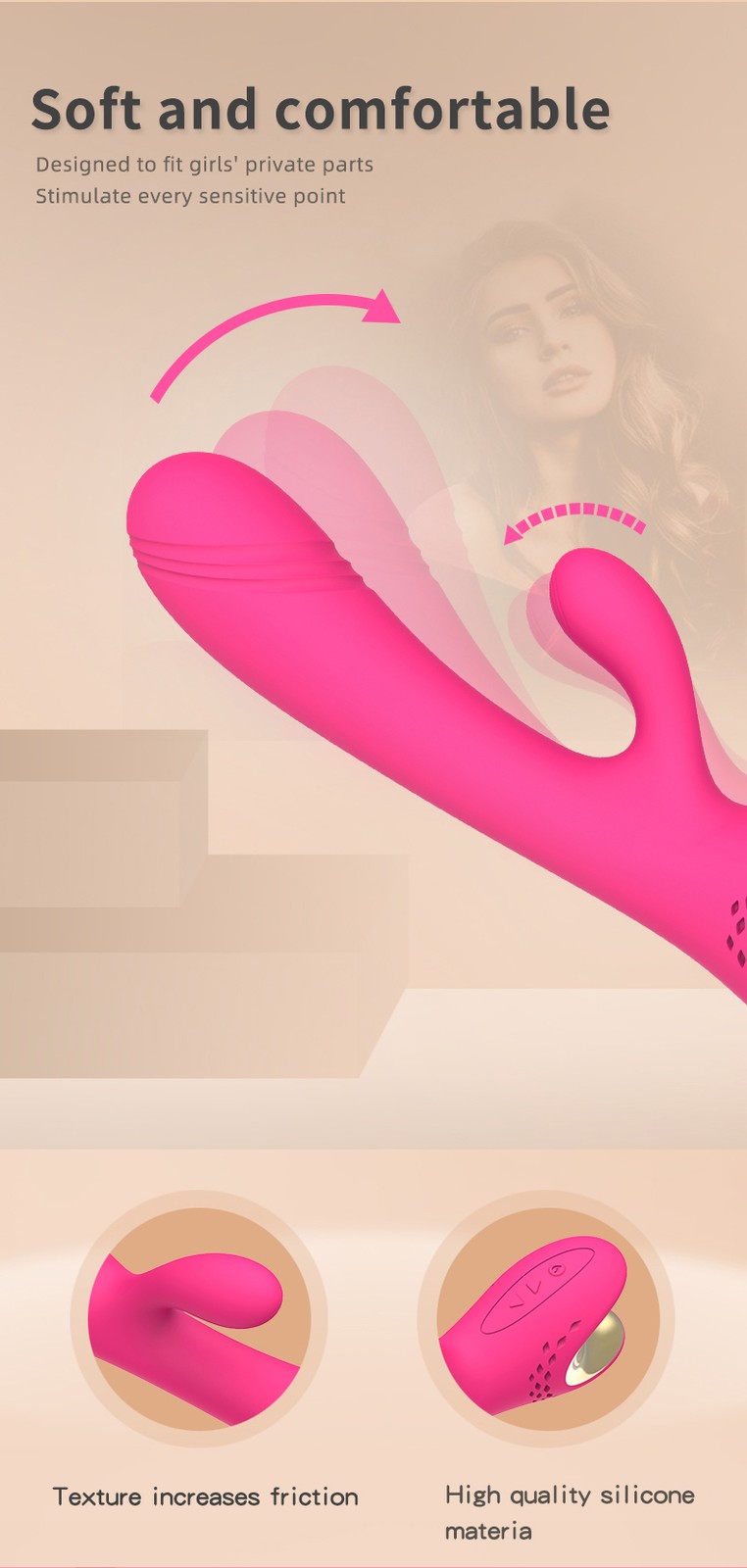 Multi-speed Rabbit Shaped Personal Massager Female Relaxation Device
