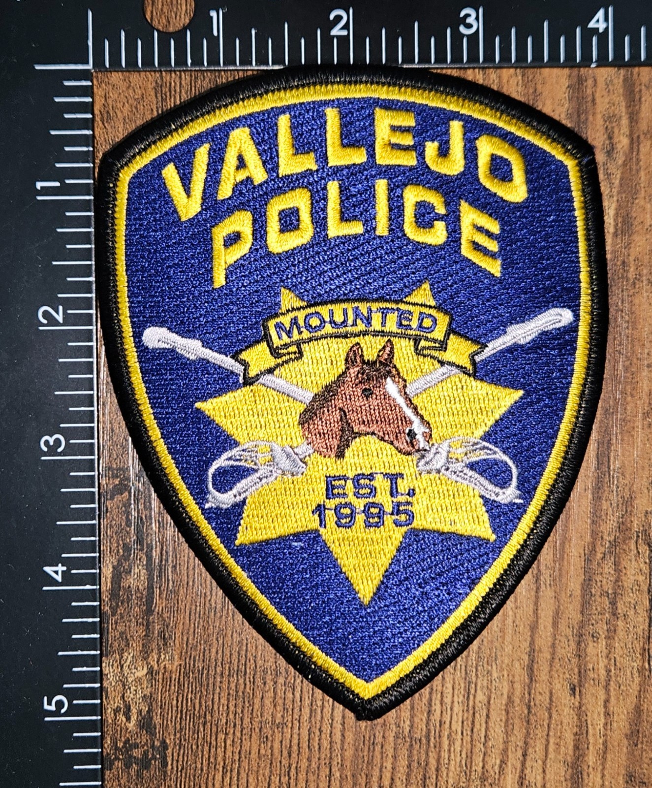 Vallejo California Mounted Police Shoulder Patch Badge