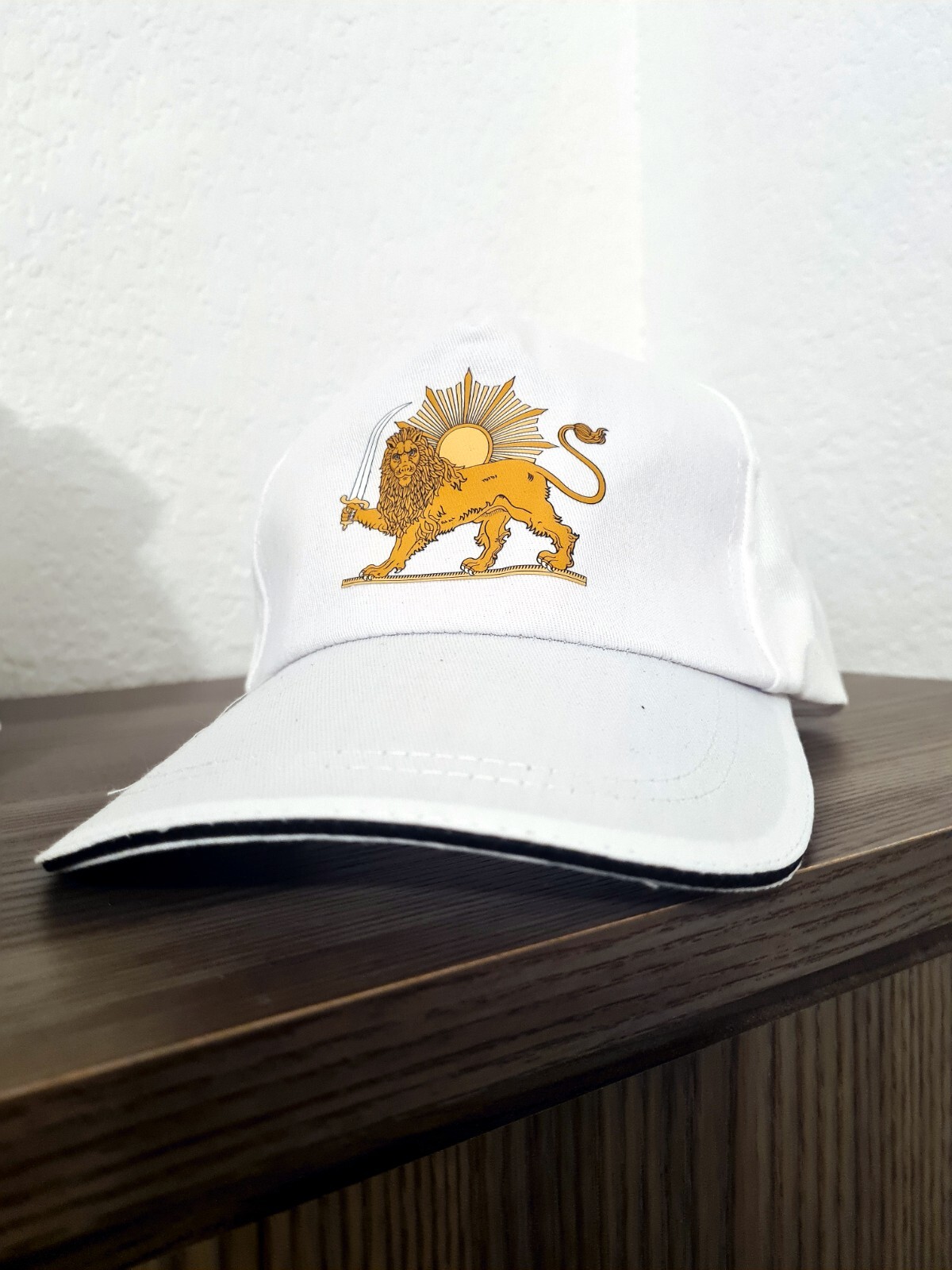 cap unisex SHORO KHORSHID Kingdom of IRAN blue, black , white کلاه شیروخورشید