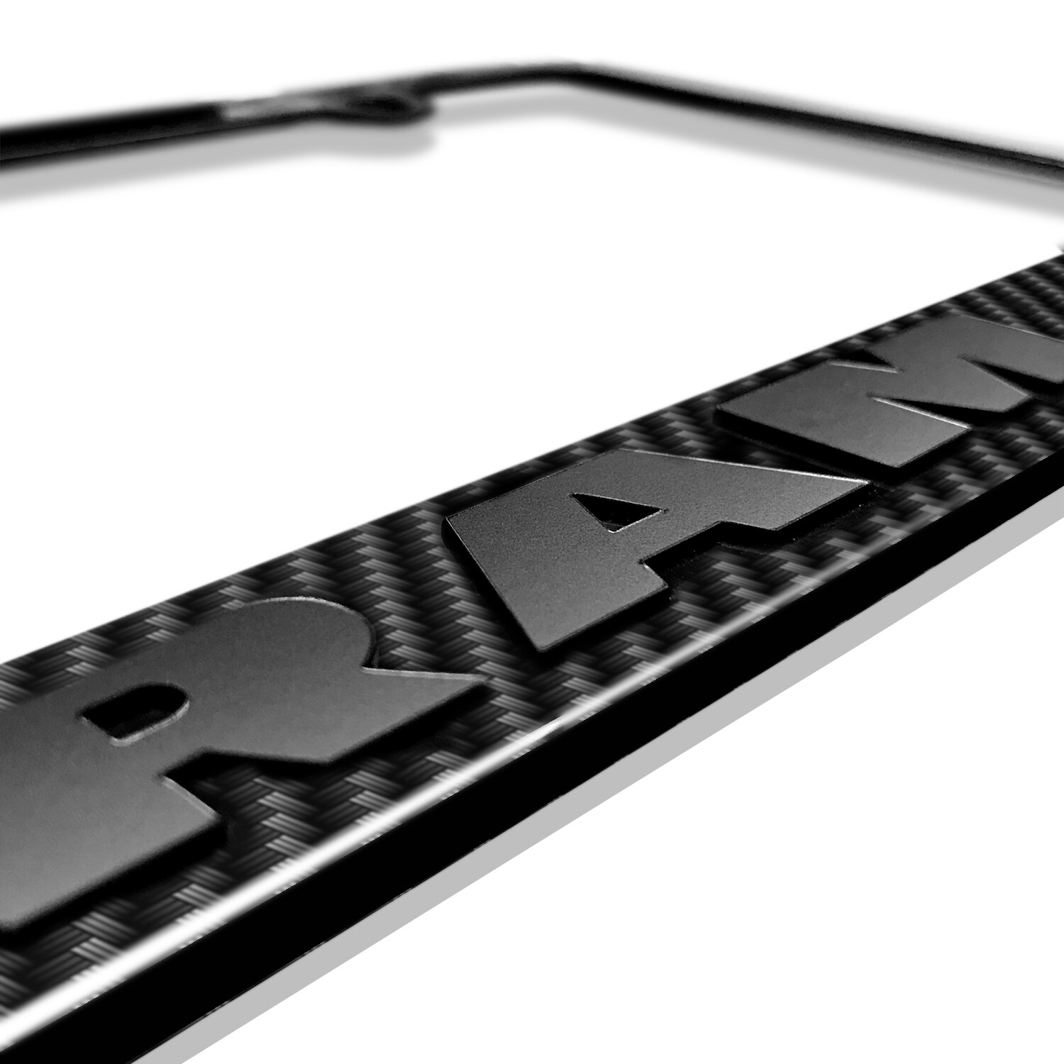 Dodge Durango Black 3D Real Carbon Fiber ABS Plastic License Plate Frame
