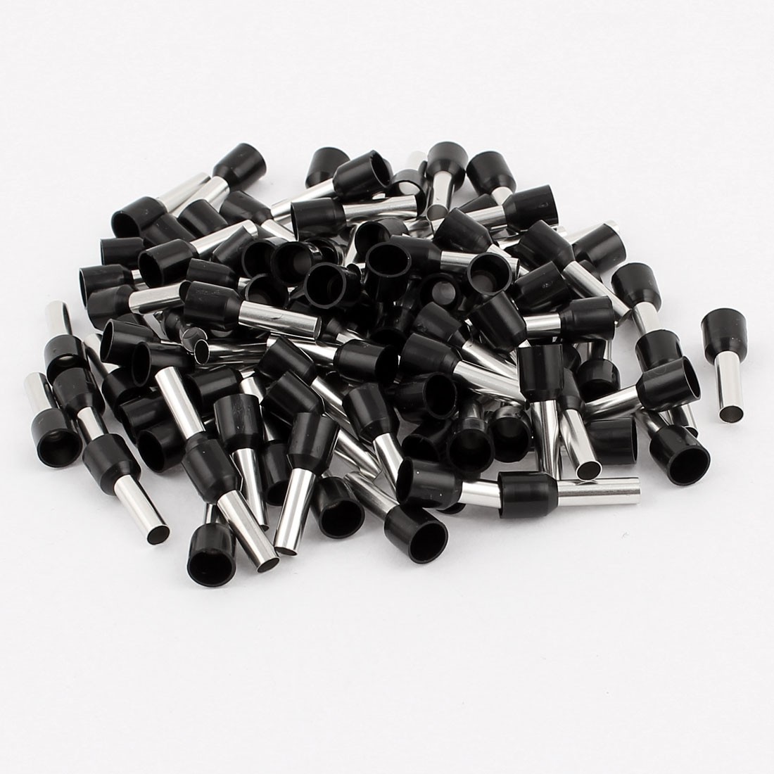 100 x 6mm2 Crimp  Terminal Insulated Bootlace Ferrule Connector Black