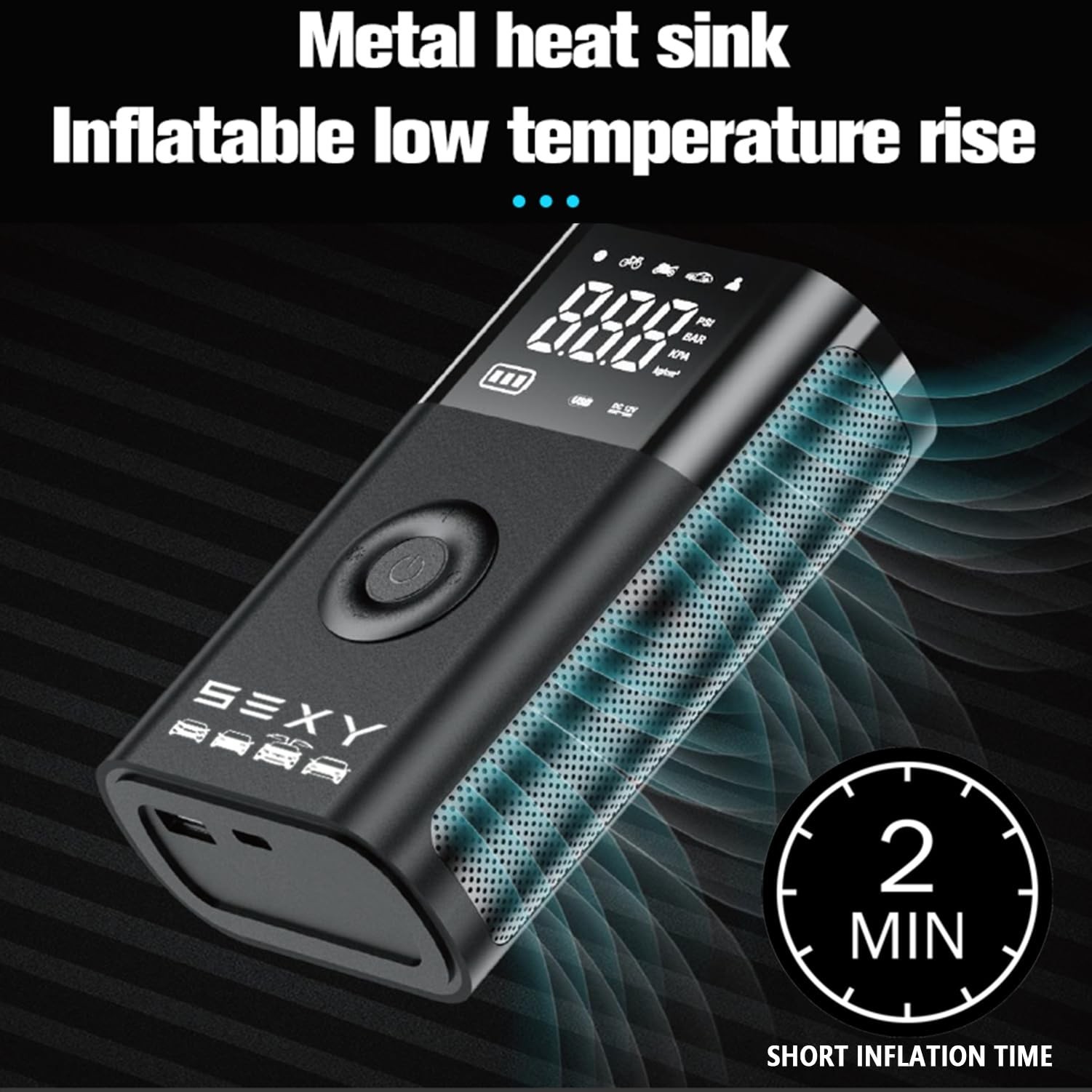 Tire Inflator Air Compressor for Tesla Model 3 Y X S, Cordless Portable Air P...