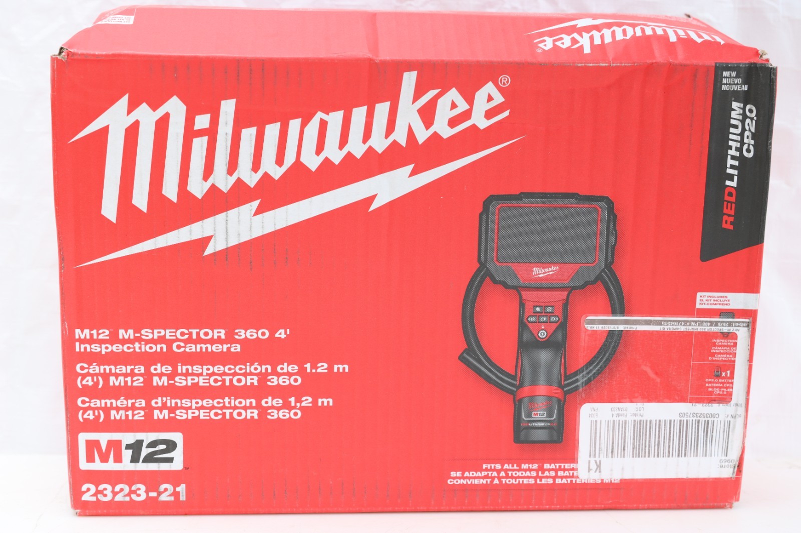 Milwaukee M12 M-Spector Cordless 360 4' Inspection Camera Kit (2323-21)