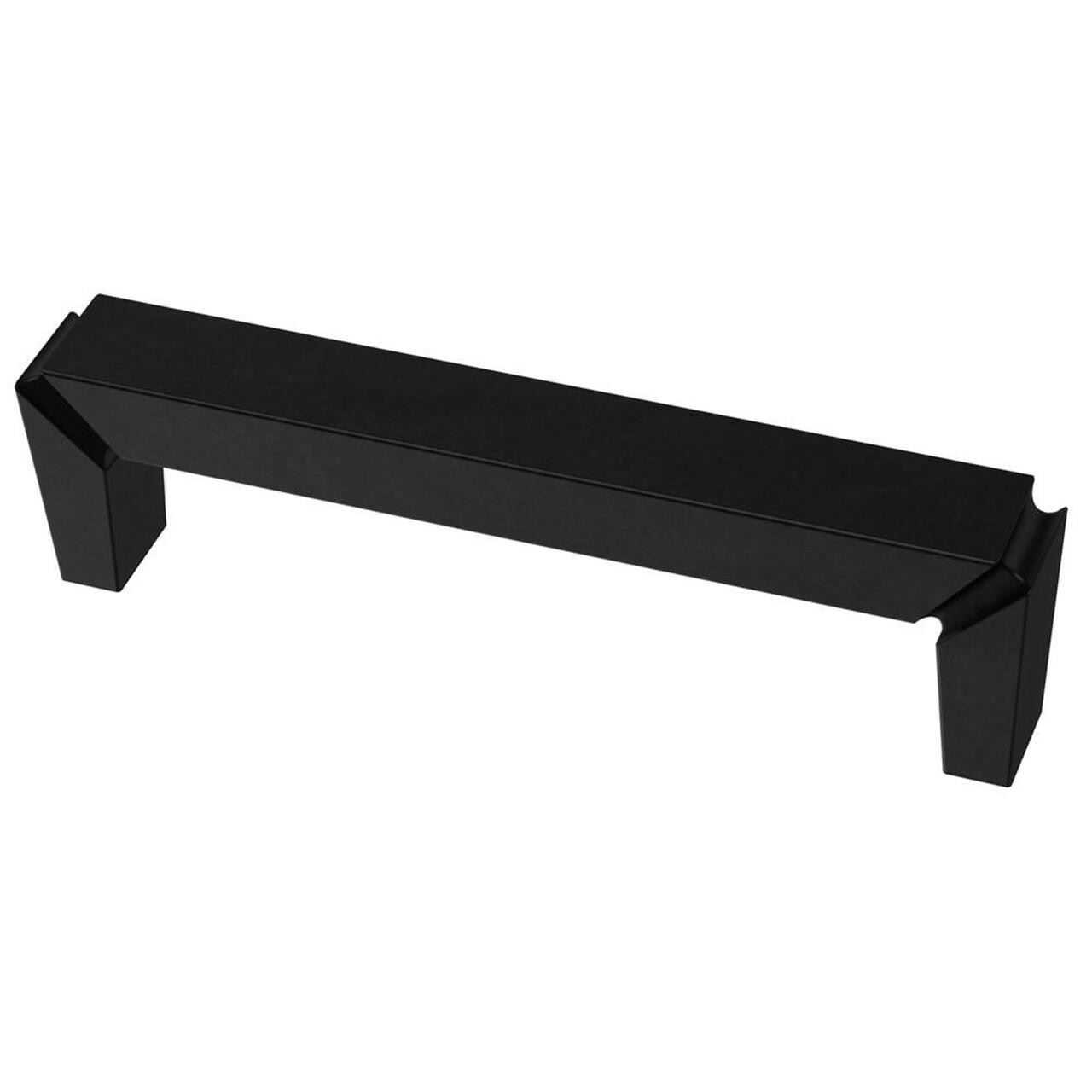 3" Modern Notched Pull Flat Black