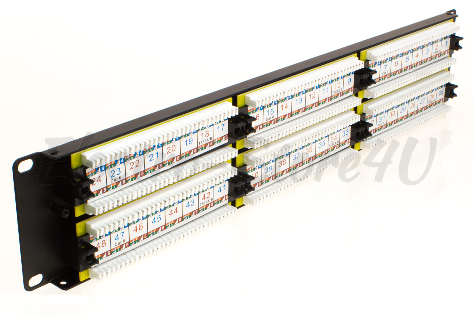 Network Patch Panel for Cat5e Cat6 110Type 12 24 48 Ports RJ45 Ethernet Rack Lot