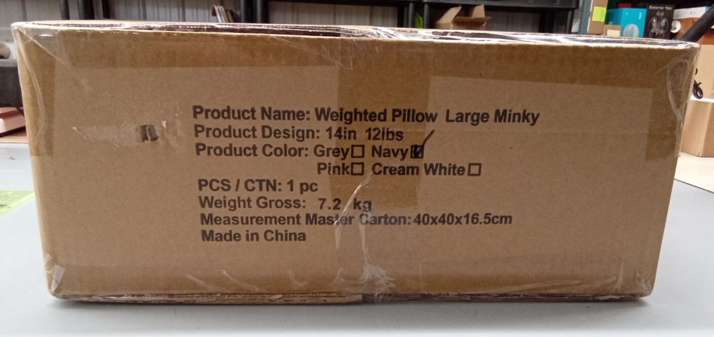 Calmier Sensory Weighted Pillow 12 lbs 14" x 14" New Sealed