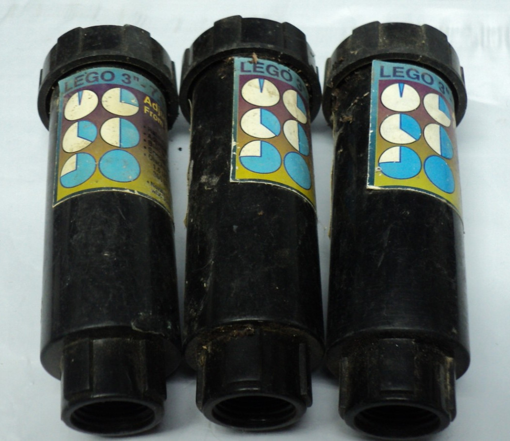 3-Pack Lot Lego Adjustable Pattern 3" Pop-Up Sprinkler Underground 1/2" NPT