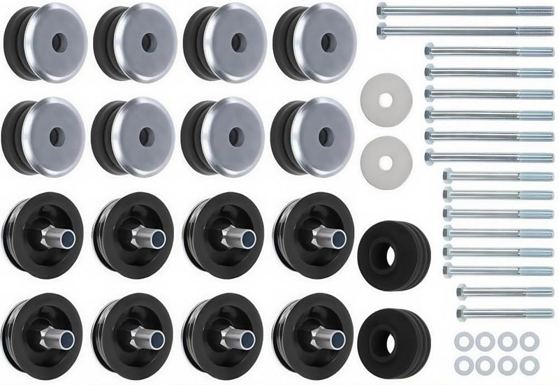Black Body Cab Mount Bushing for 2008-2016 Ford F250 F350 Super Duty 2WD 4WD