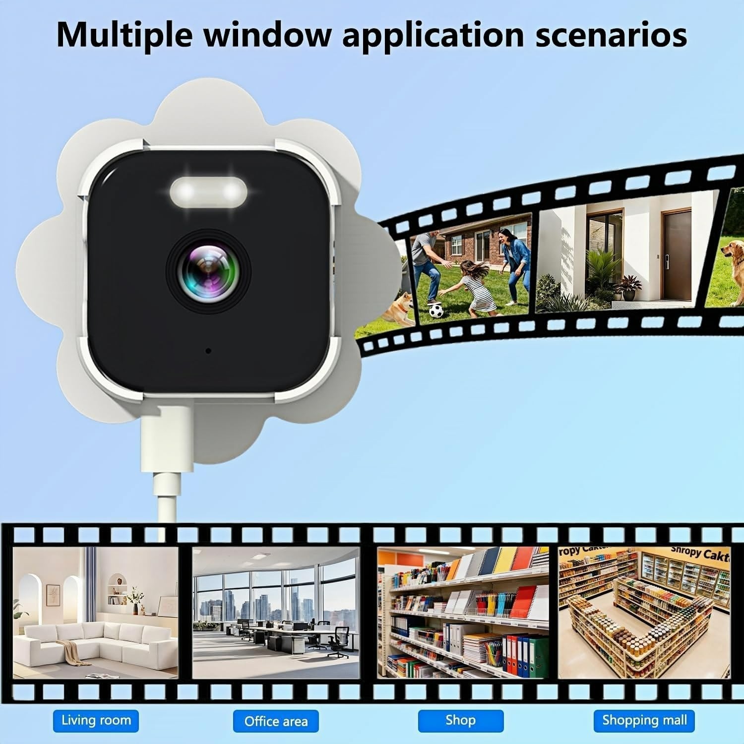 Tutoview 2.5K Window Security Camera with Night Vision & 2-Way Audio