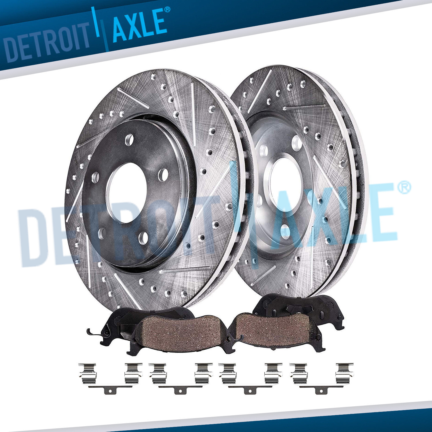 Front Slotted Rotors + Brake Pads for Nissan Quest Brakes Rotor Brake Pad Kit