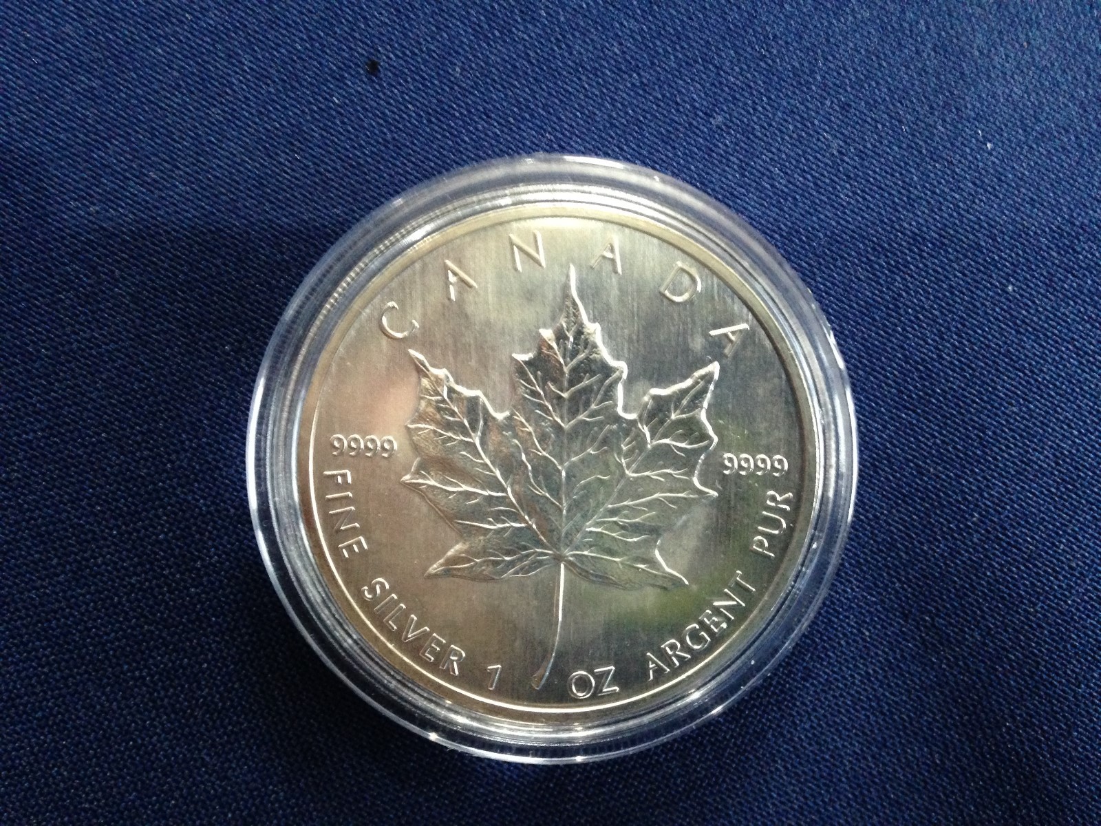 1990 Canada $5.00 Maple Leaf Gem BU One Ounce .9999 Fine Silver E6103