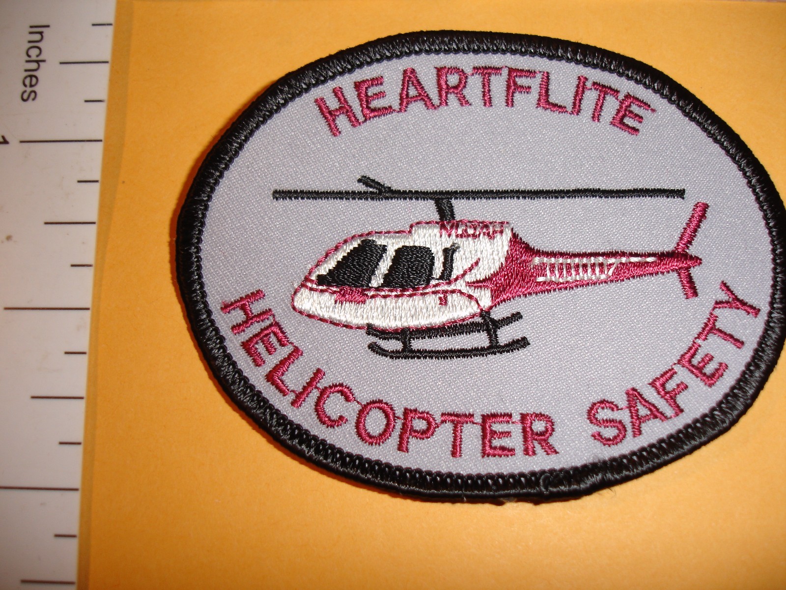 Vintage Fire Fighter Patch Heartflite Helicopter Safety