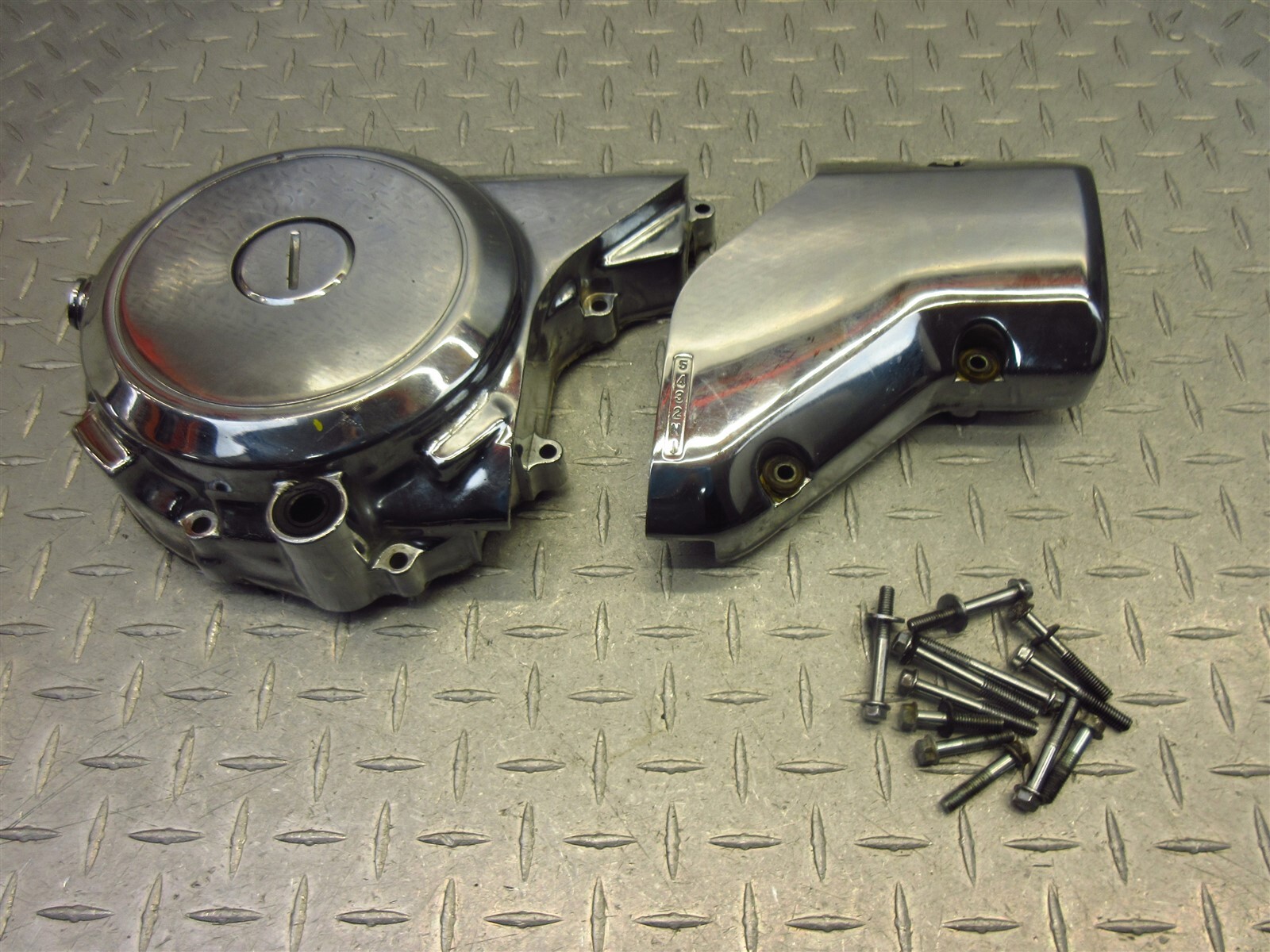 1990 88-91 Suzuki VS750GLP VS750 Intruder 750 OEM Stator Chrome Covers Bolts