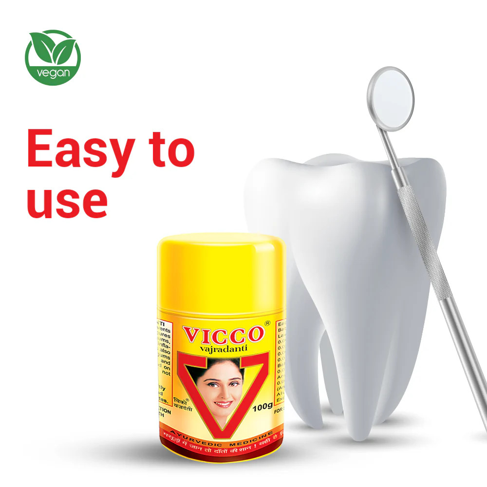 Vicco Vajradanti Ayurvedic Tooth Powder Treat Pyorrhea Bleeding Gums 25/50/100Gm