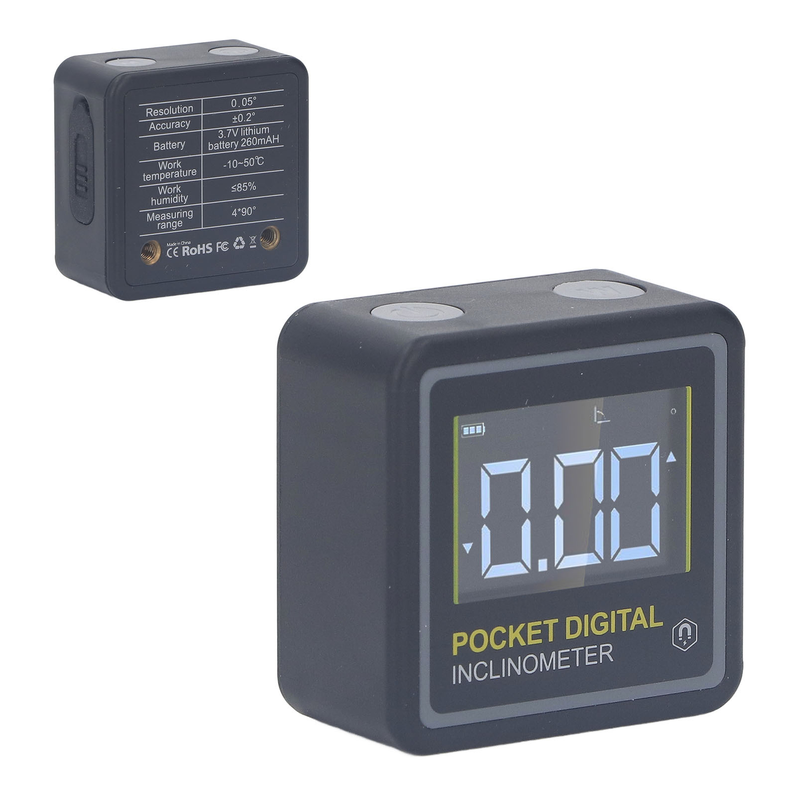 Pocket Digital Inclinometer Protractor Magnetic Angle Finder Measuring Tool CST