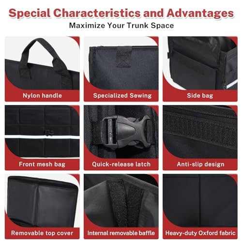 Car Trunk Organizer, A Foldable Car Trunk Storage Organizer Designed For All