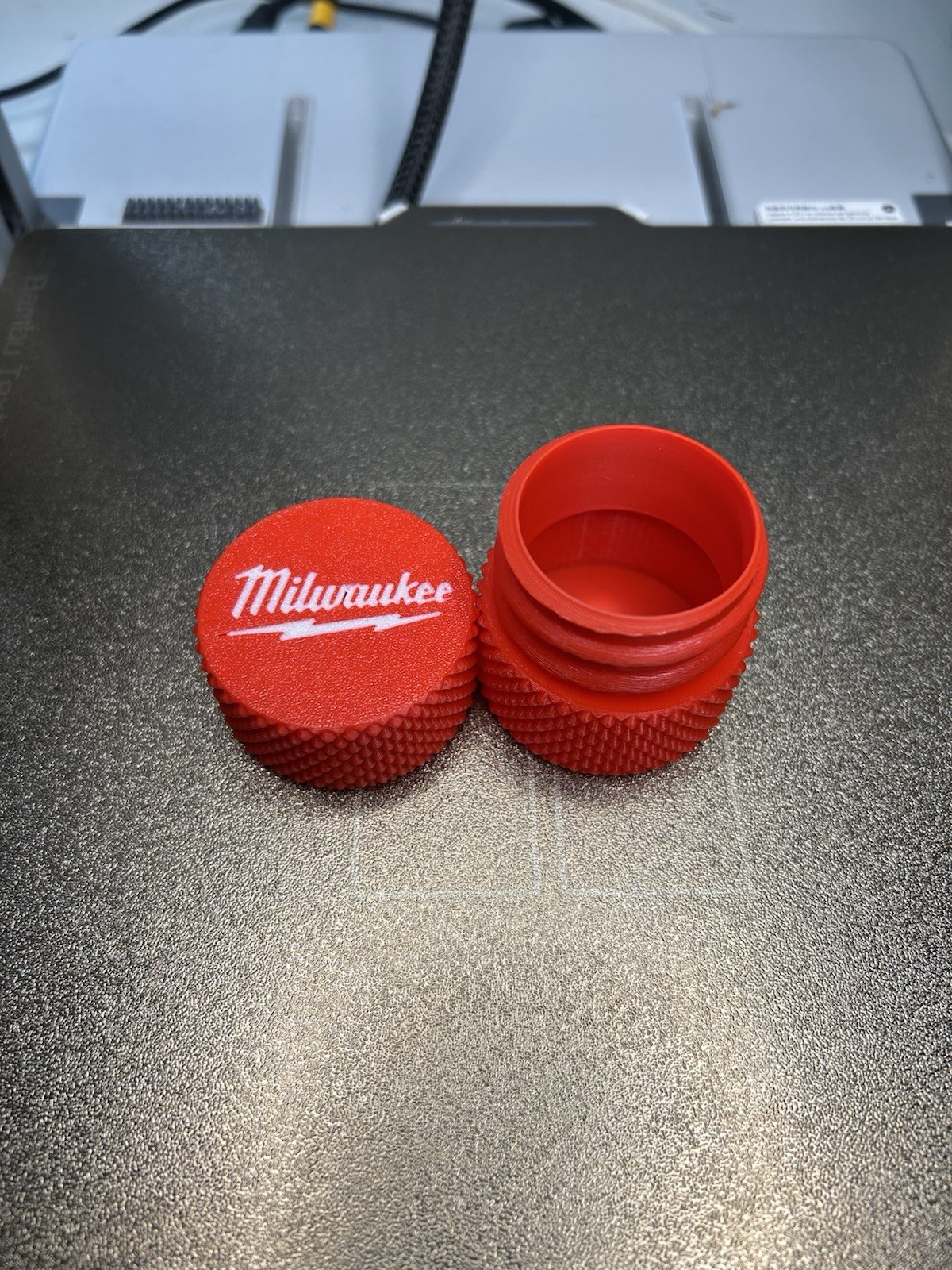 Milwaukee Container Set of 3 Sizes Threaded Screw Parts Storage 3D Printed Boxes